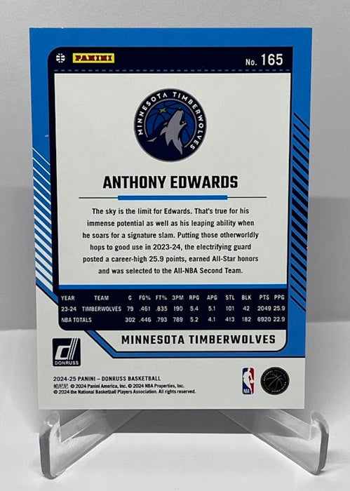 2024-25 Panini Donruss Red Stars Anthony Edwards Timberwolves 041/125 #165 *6