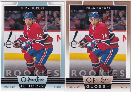 2 Card Lot 2019-20 Upper Deck  Glossy RC Nick Suzuki Canadiens