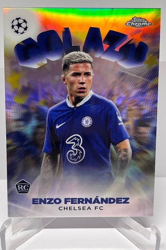 2023 Topps Chrome UCL Golazo RC Enzo Fernandez Chelsea