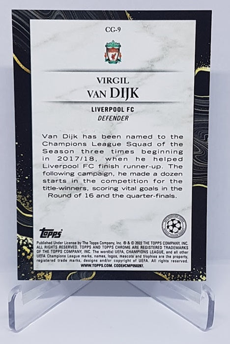 2022 Topps Chrome Champions League Chasing Glory Virgil Van Dijk Liverpool