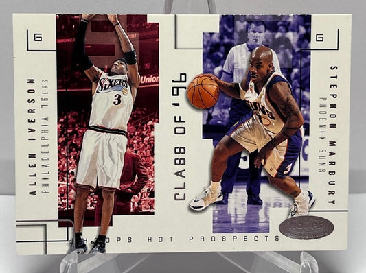 2002-03 Fleer Hoops Hot Prospects Allen Iverson Stephon Marbury #4