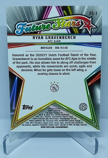 2022 Topps Chrome UCL Future Stars Holo Ryan Gravenberch Ajax