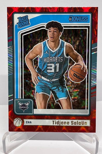 2024-25 Panini Donruss Red Rated Rookie Tidjane Salaün Hornets #229 *6