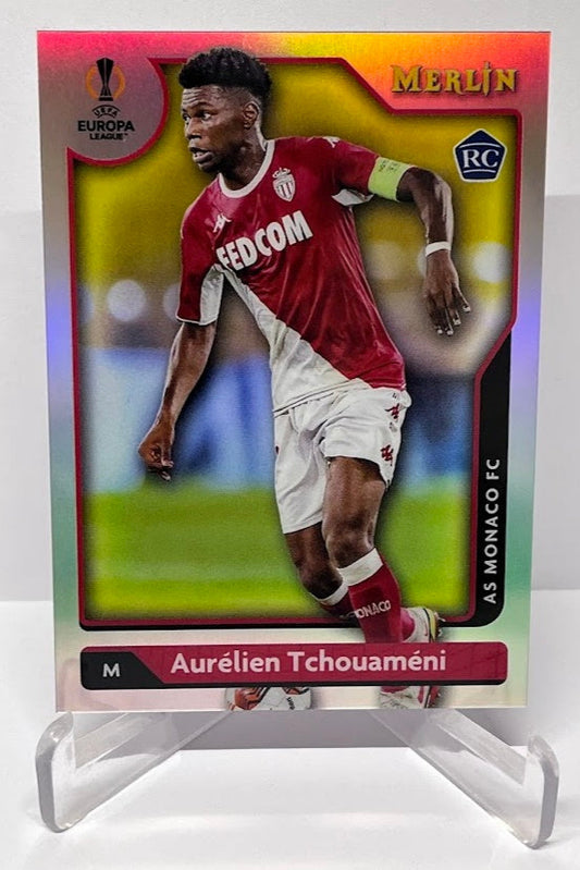 2022 Topps Merlin Refractor RC Aurelien Tchouameni AS Monaco #17