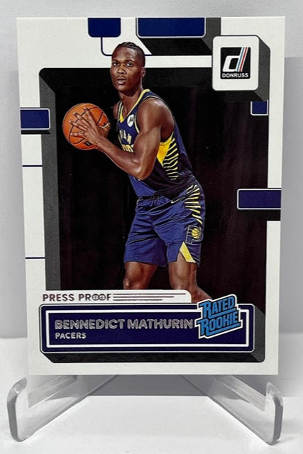 2022-23 Panini Donruss Rated Rookie Bennedict Mathurin Pacers #206
