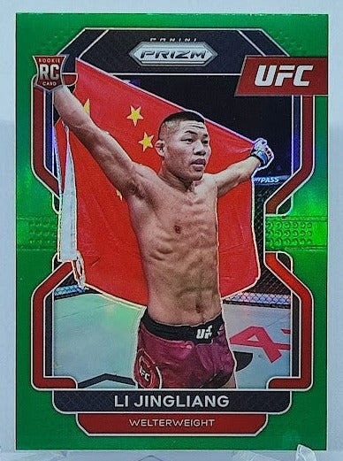 2022 Panini Prizm UFC Green Prizm RC Li Jingliang #118