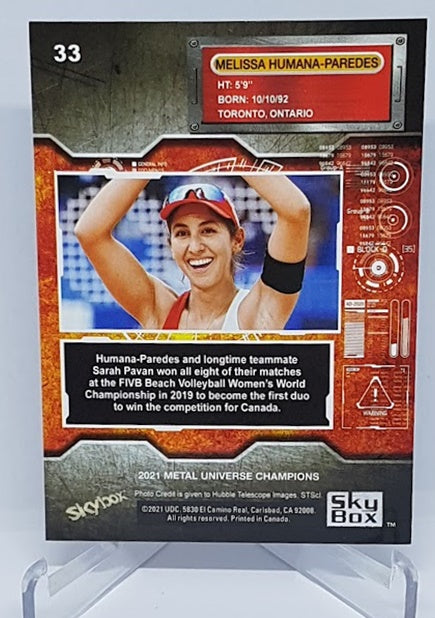 2021 Skybox Metal Universe Melissa Humana-Paredes Beach Volleyball #33