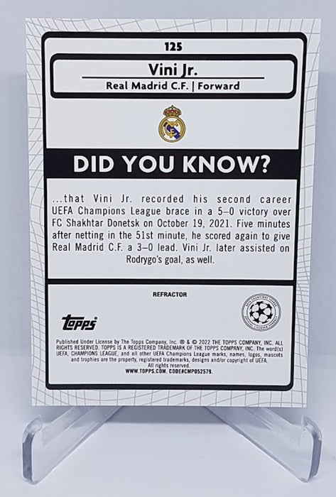 2022 Topps Merlin UCL Refractor Vini jr Real Madrid #125