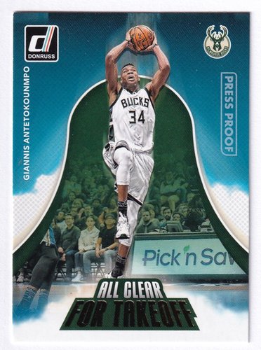 2017-18 Panini Donruss Press Proof Giannis Antetokounmpo Bucks #4