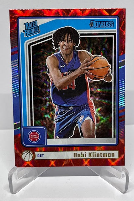 2024-25 Panini Donruss Red Rated Rookie Bobi Klintman Pistons #207 *6