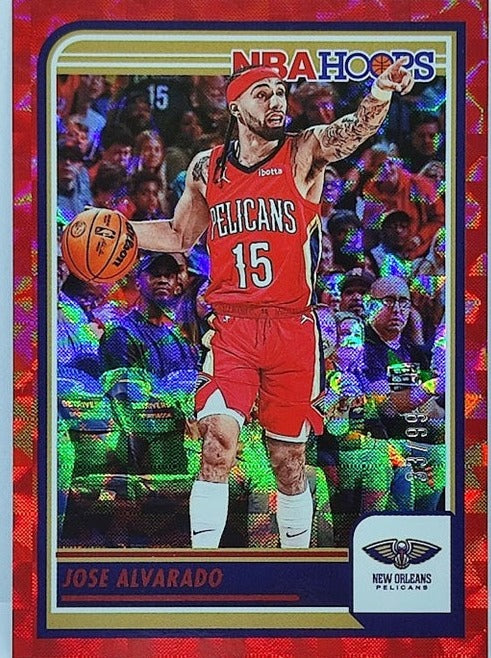 2023-24 Panini Hoops Hyper Red Jose Alvarado Pelicans 33/99 #209