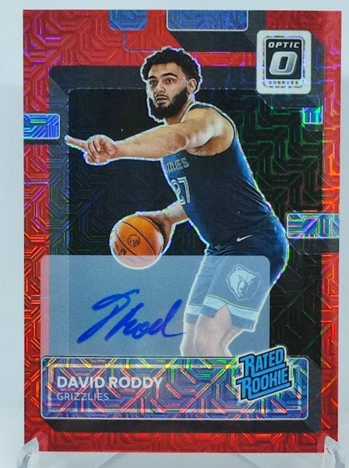 2022-23 Panini Donruss Optic AU Rated Rookie Choice David Roddy Grizzlies #225