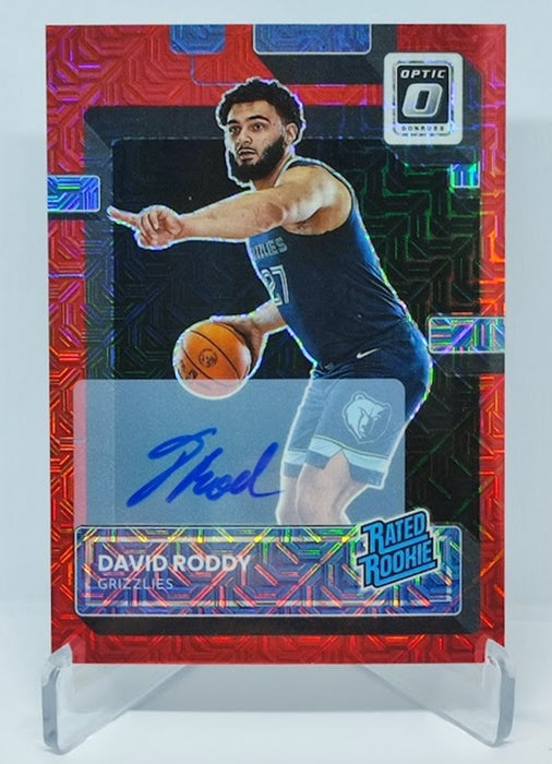 2022-23 Panini Donruss Optic AU Rated Rookie Choice David Roddy Grizzlies #225