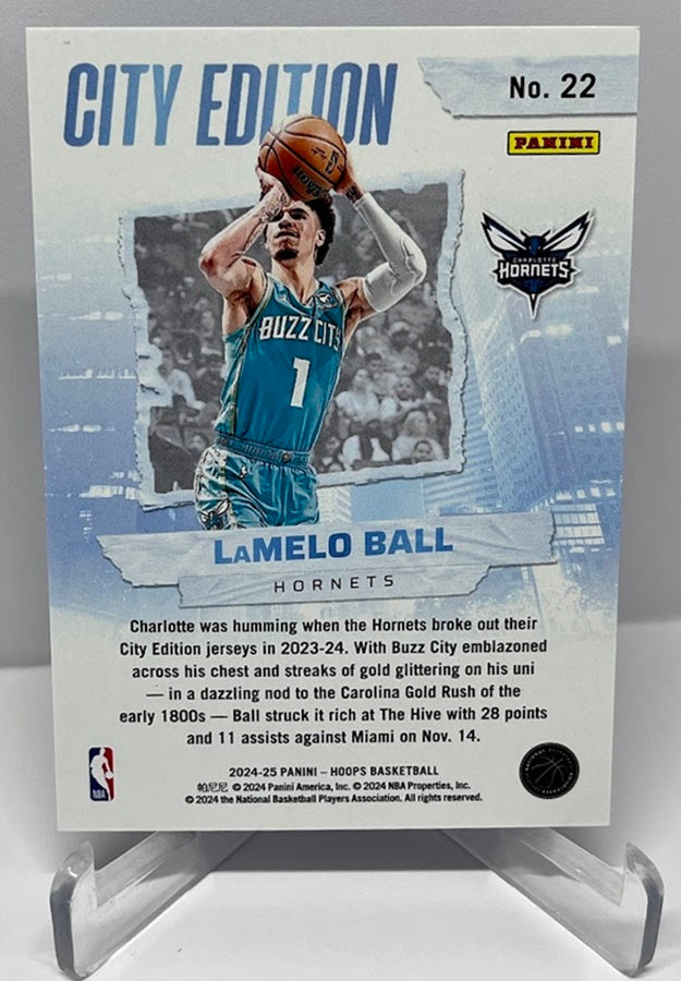 2024-25 Panini Hoops City Edition Artist Proof Lamelo Ball Hornets #22 1/1