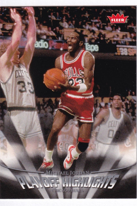 2007-08 Fleer Playoff Highlights Michael Jordan Chicago Bulls #PH19