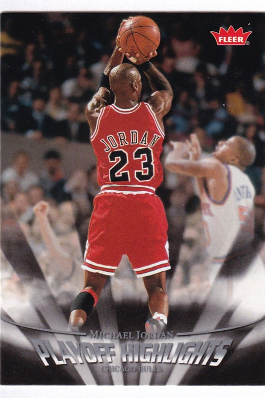 2007-08 Fleer Playoff Highlights Michael Jordan Chicago Bulls #PH22