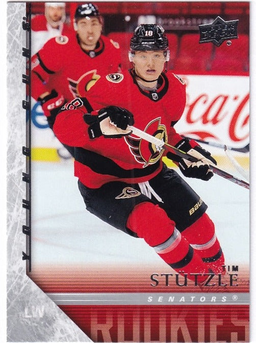 2020-21 Upper Deck Extended Series Young Guns Tribute Tim Stützle Senators T81