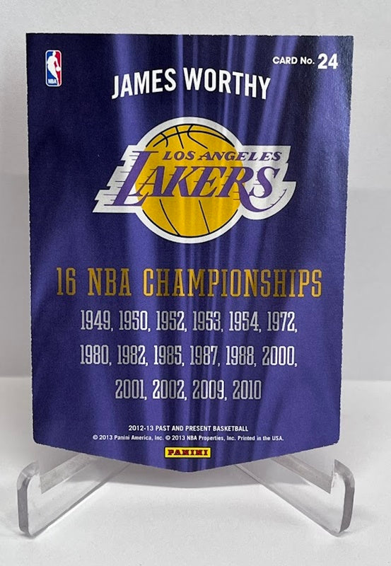 2012-13 Panini Past & Present Winning Touch Banners James Worthy Lakers #24