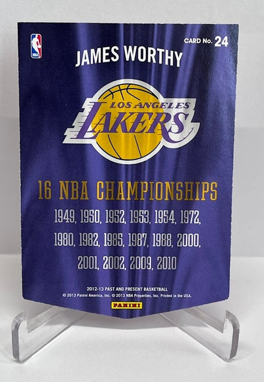2012-13 Panini Past & Present Winning Touch Banners James Worthy Lakers #24