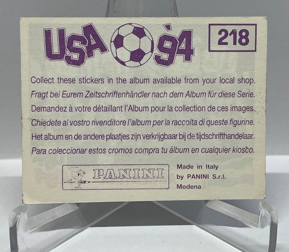 1994 Panini WM USA Sticker Team Argentina Maradona #218