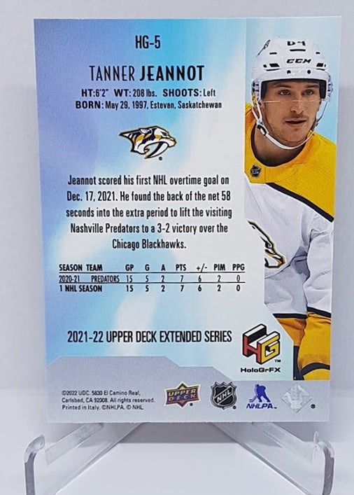 2021-22 Upper Deck Extended Series HoloGrFx Tanner Jeannot Predators