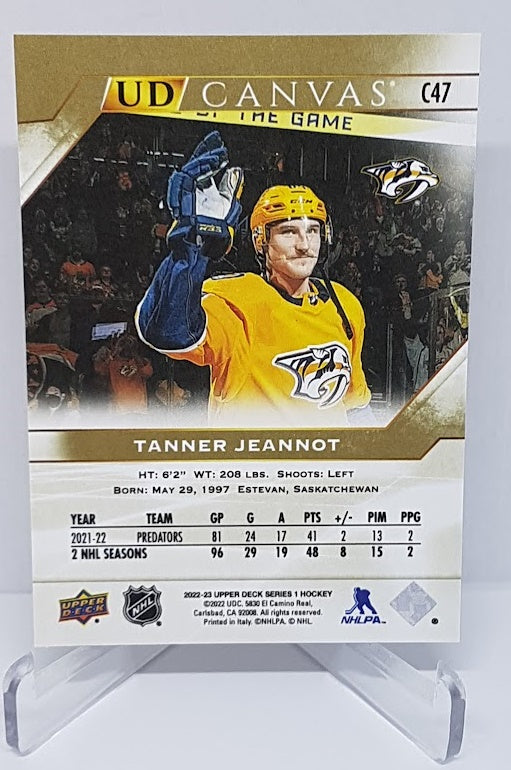2022-23 Upper Deck Canvas Tanner Jeannot Predators