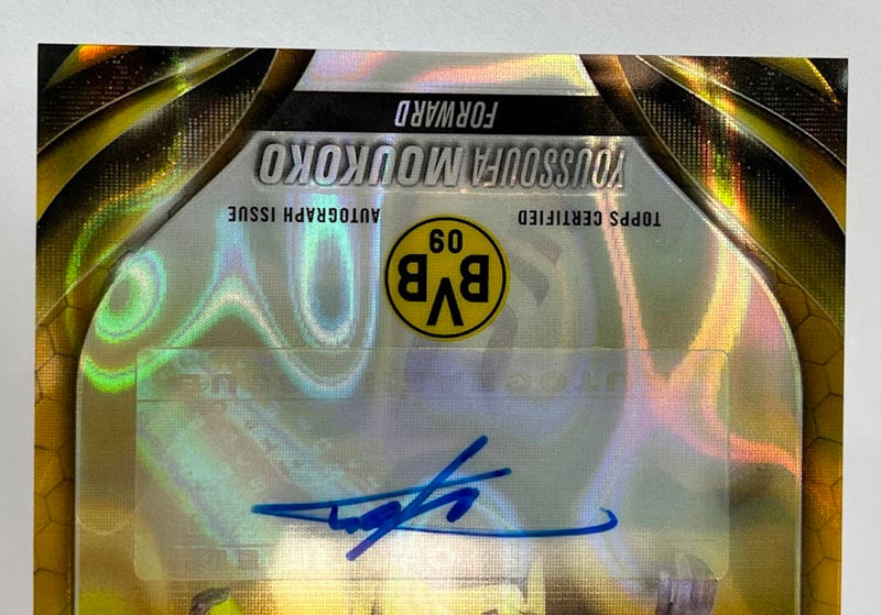2023-24 Topps Chrome UEFA Gold Lava Youssoufa Moukoko BVB #A