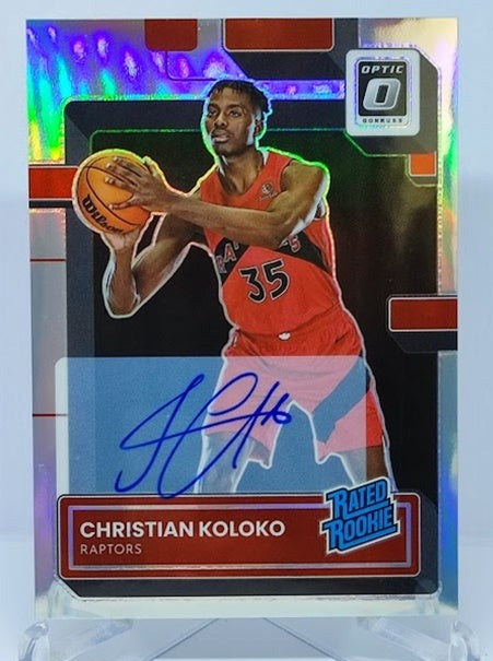 2022-23 Panini Donruss Optic Prizm Rated Rookie Christian Koloko Raptors #212