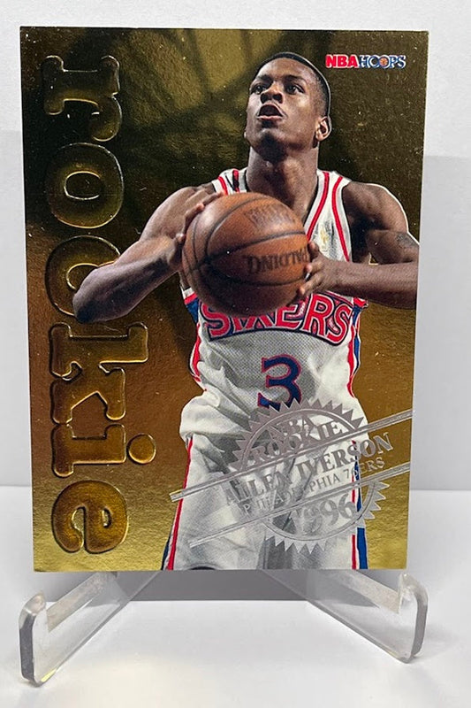 1996-97 Fleer Hoops NBA Rookie Allen Iverson Philadelphia 76ers #12