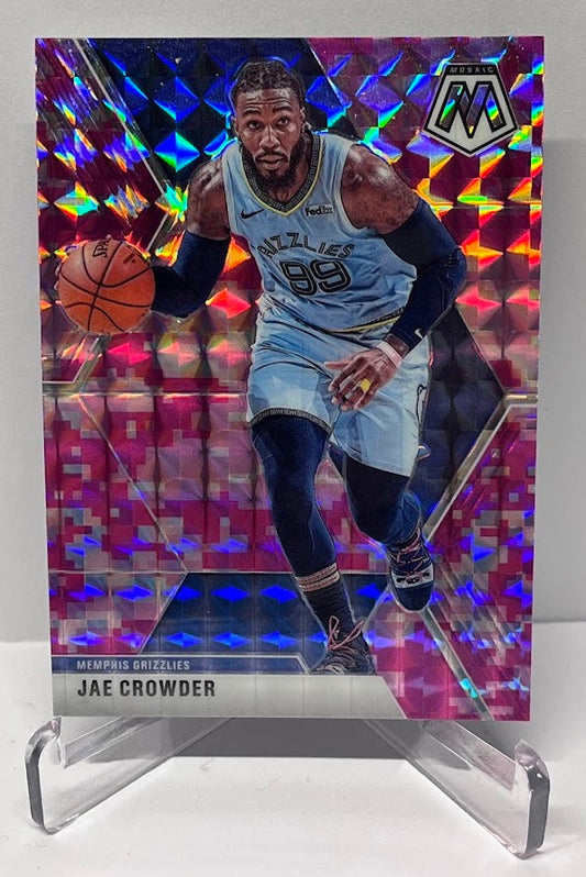 2019-20 Panini Mosaic Pink Prizm Jae Crowder Memphis #56