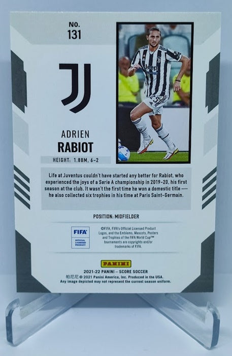 2021-22 Panini Score FIFA Red Laser Adrien Rabiot Juventus #131