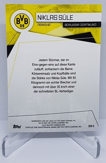 2023 Topps Fan Set Blue Niklas Süle Dortmund 056/150 #BVB-6