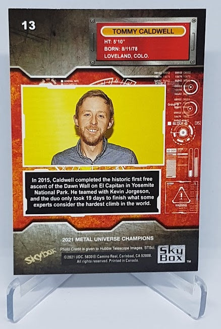 2021 Skybox Metal Universe Tommy Caldwell Climber #13