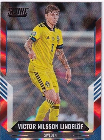 2021-22 Panini Score FIFA Red Laser Victor Nilsson Lindelöf #3