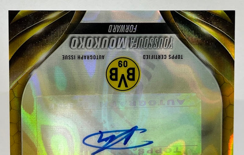 2023-24 Topps Chrome UEFA Gold Lava Youssoufa Moukoko BVB #B