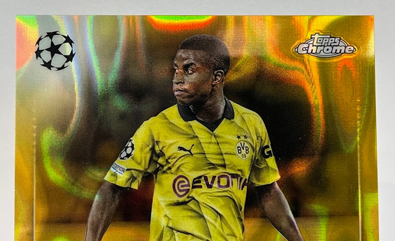 2023-24 Topps Chrome UEFA Gold Lava Youssoufa Moukoko BVB #B
