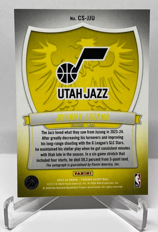 2023-24 Panini Phoenix Crusade Signatures Johnny Juzang Utah Jazz