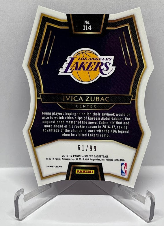 2016-17 Panini Select Prizm RC Ivica Zubac Lakers 61/99 #114