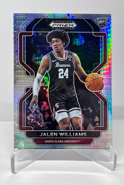 2022 Panini Prizm Draft Picks Hyper Prizm RC Jalen Williams Santa Clara #84