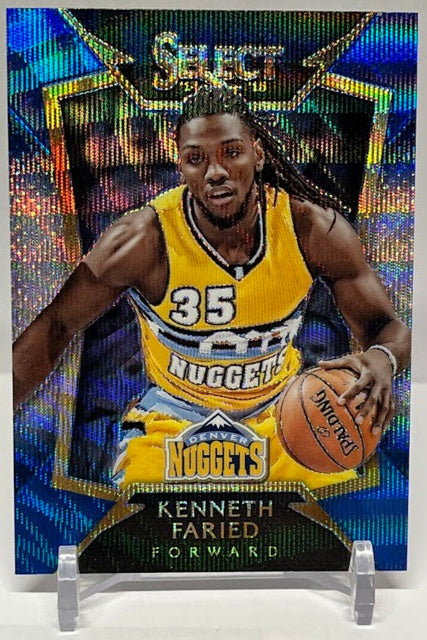 2014-15 Panini Select Blue Silver Prizm Kenneth Faried Nuggets #62