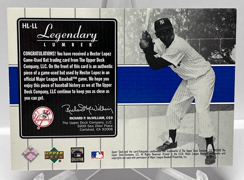 2000 Upper Deck Yankee Legends Legendary Lumber Hector Lopez NY Yankees