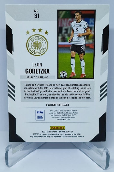2021-22 Panini Score FIFA Red Laser Leon Goretzka Germany #31