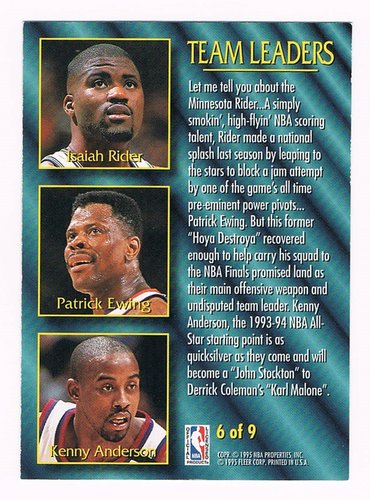 9 Card Lot 1995 Fleer Team Leaders Set 1-9