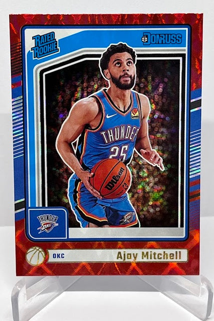 2024-25 Panin Donruss Red Rated Rookie Ajay Mitchell OKC Thunder #218 *6