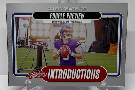 2024 Panini Absolute Introductions JJ McCarthy Minnesota Vikings #I-JMY *3