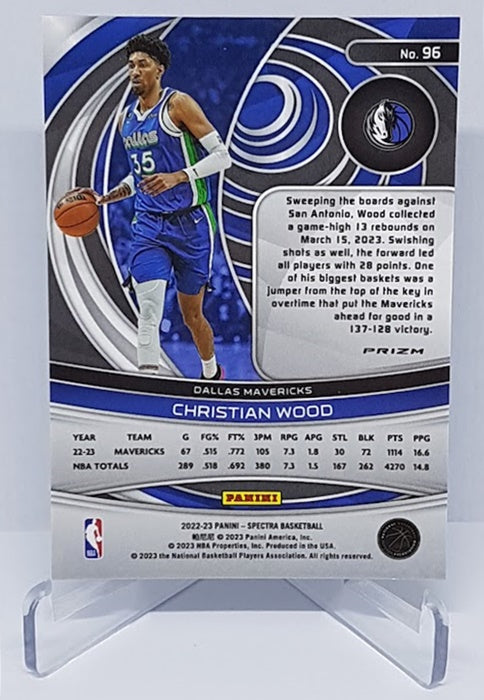 2022-23 Panini Spectra Asia Prizm Christian Wood Dallas Mavericks #96