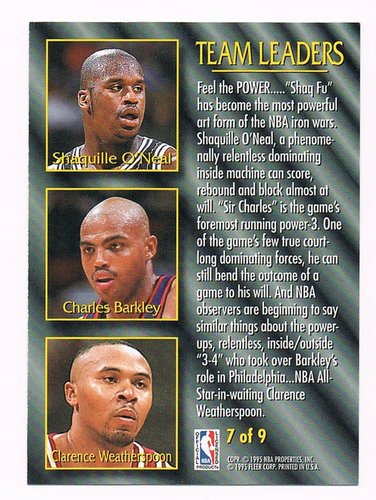 9 Card Lot 1995 Fleer Team Leaders Set 1-9