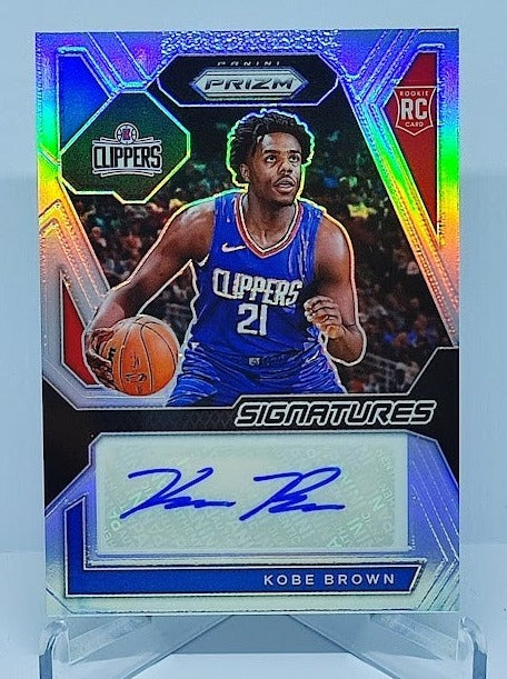 2023-24 Panini Prizm Signatures Silver Prizm RC Kobe Brown Clippers