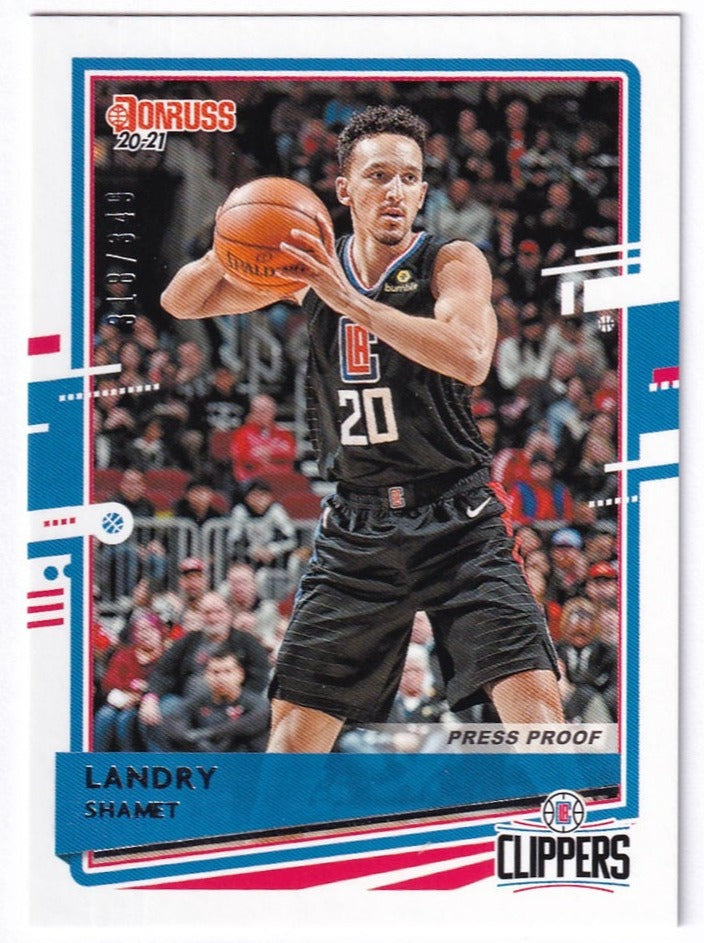 2020-21 Panini Donruss Press Proof Landry Shamet Clippers 318/349 #165