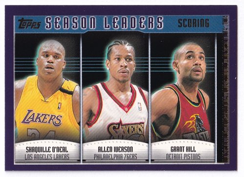 2000 Topps Season Leader Allen Iverson O'Neal Hill #150